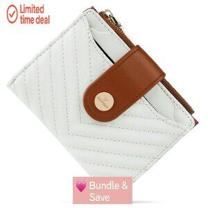 Slim Bifold RFID Wallet, Vegan Leather, 12 Card Slots, Coin Pocket